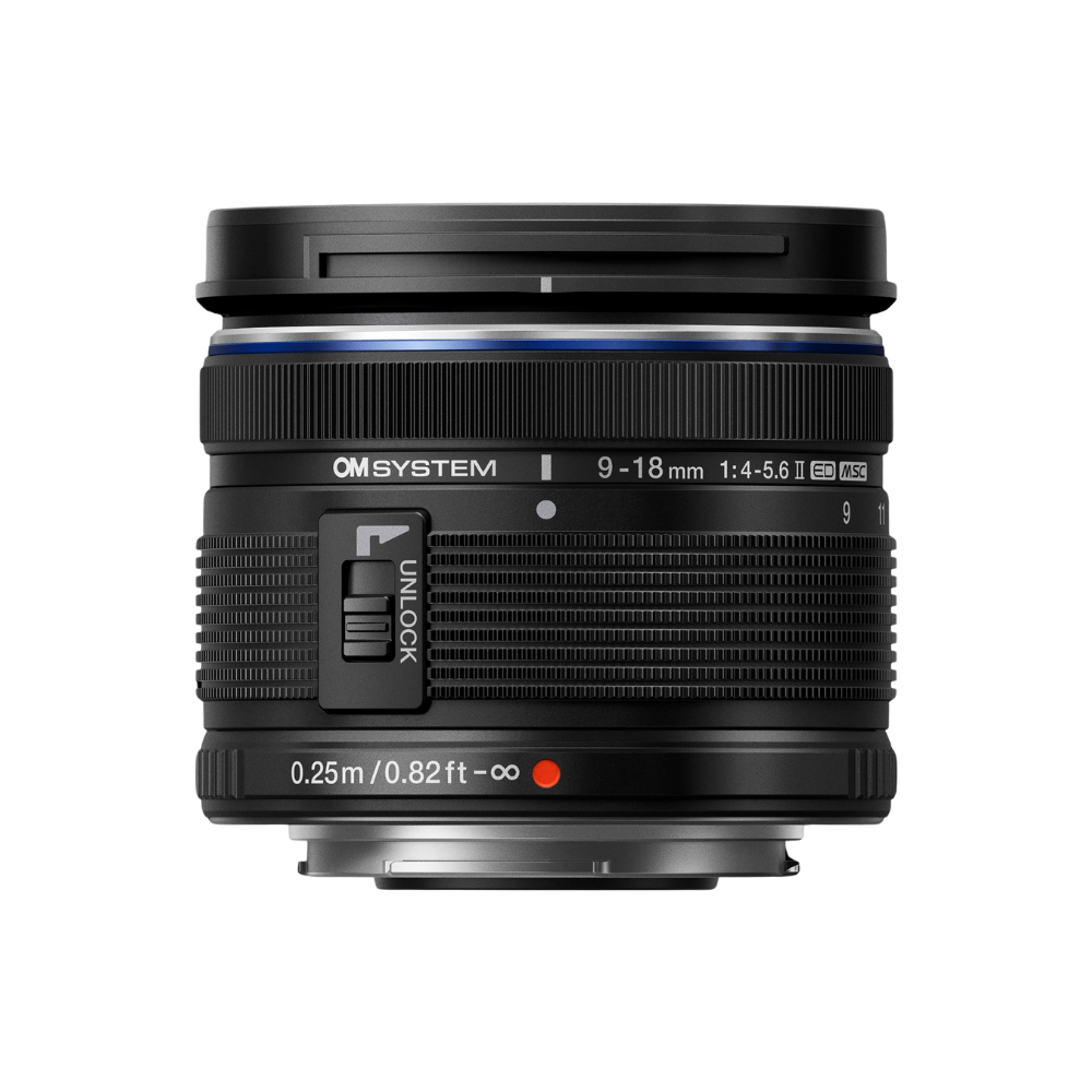 OM System M.Zuiko ED 9-18mm II F4-5.6 Black Micro 4/3 Lens 
