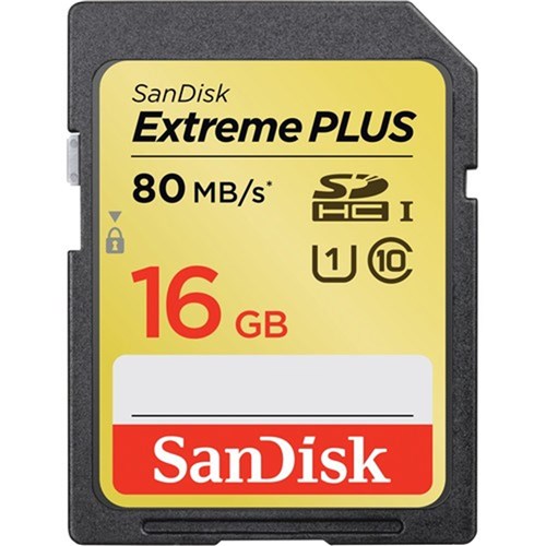 Sandisk Extreme Sdhc 16gb Class 10 80mb/S Memory Card